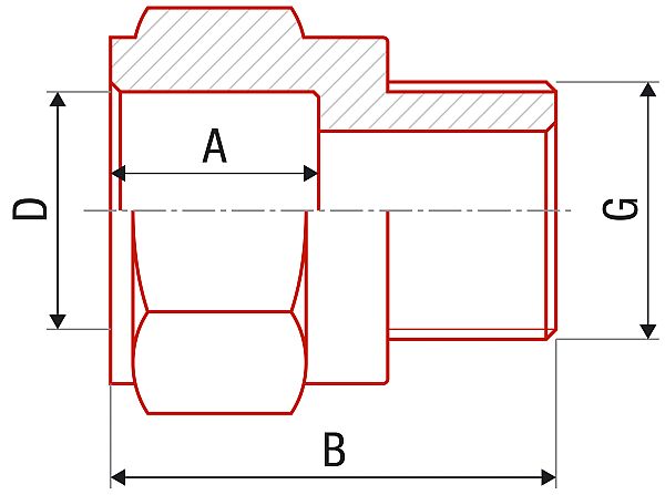 PPR zástřik plastový ZV 20x1/2