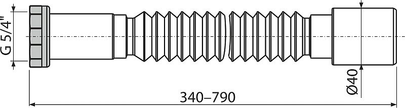 Alcadrain A740 flexi připojení 5/4