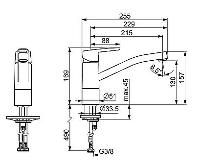 HANSA POLO 51482293 dřezová baterie