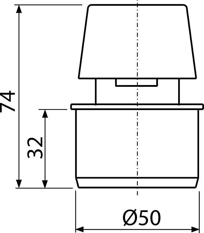 Alcadrain APH50 přivzdušňovací hlavice DN50