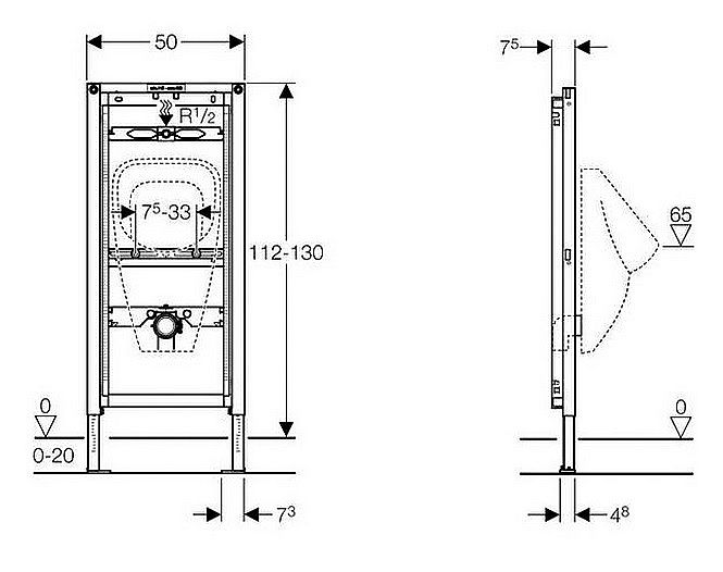 GEBERIT Duofix 111.686.00.1 modul pisoár