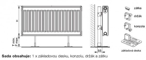 Korado Z-U210 stojánková konzole vnější