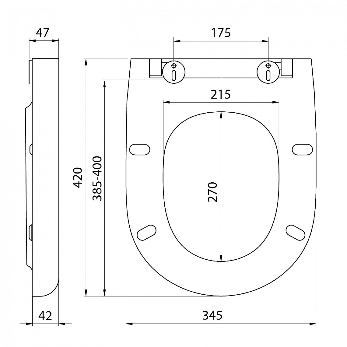 SAPHO 40R30700I ABSOLUTE WC sedátko, odnímatelné, Soft Close, bílá