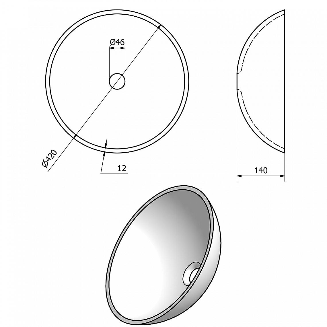 SAPHO 2501-19 AGO skleněné umyvadlo na desku O 42 cm, zlatě oranžová