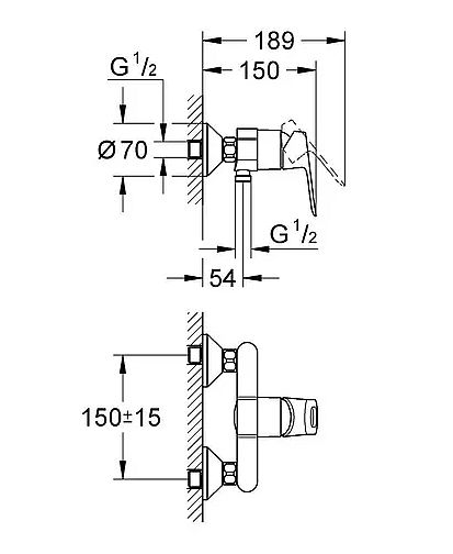 Grohe BauLoop 23340000 sprchová nástěnná baterie DN15 - chrom