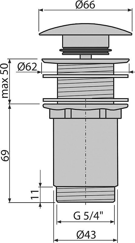 Alcadrain A395 click-clack 5/4