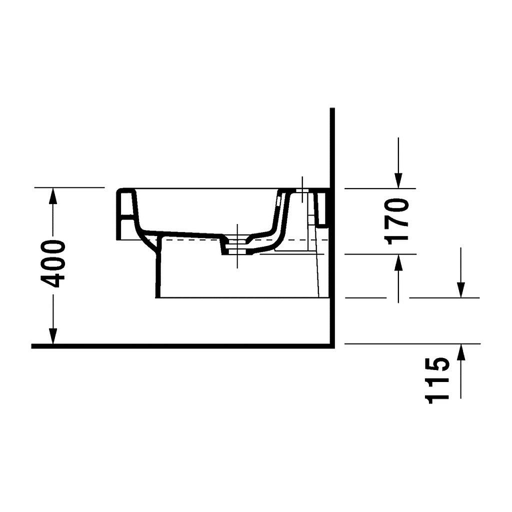 Duravit závěsný bidet Vero 2239150000