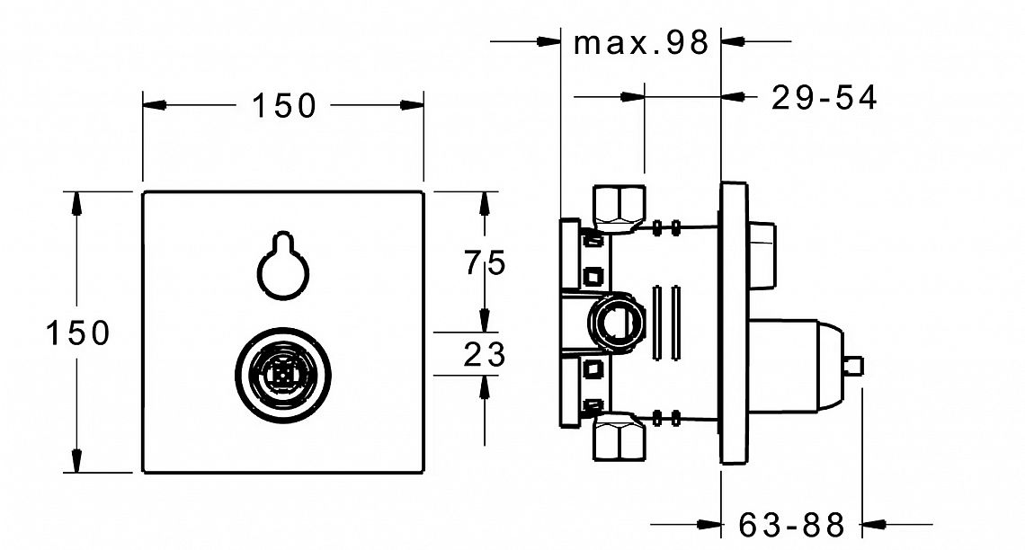 HANSA VAROX 40529073 vanová podomítková