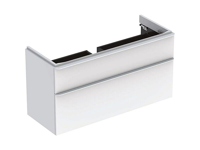 GEBERIT Smyle Square 500.355.00.1 skříňka pod umyvadlo se dvěma zásuvkami: B=118.4cm, H=61.7cm, T=47cm