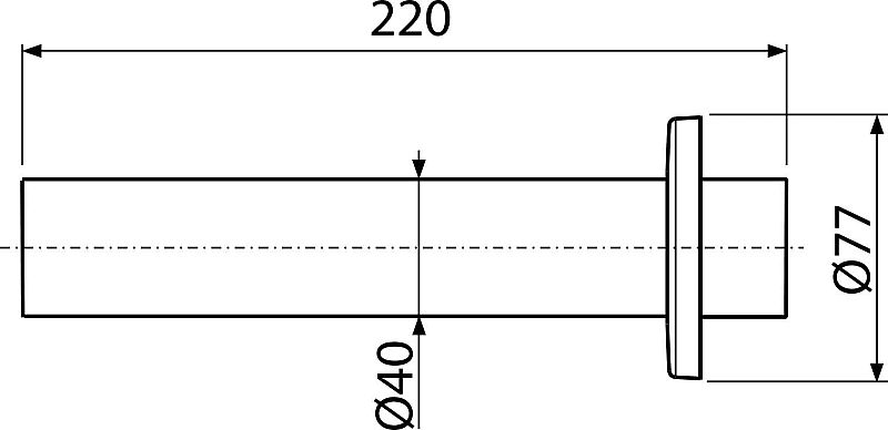 Alcadrain P046 trubka s rozetou 40