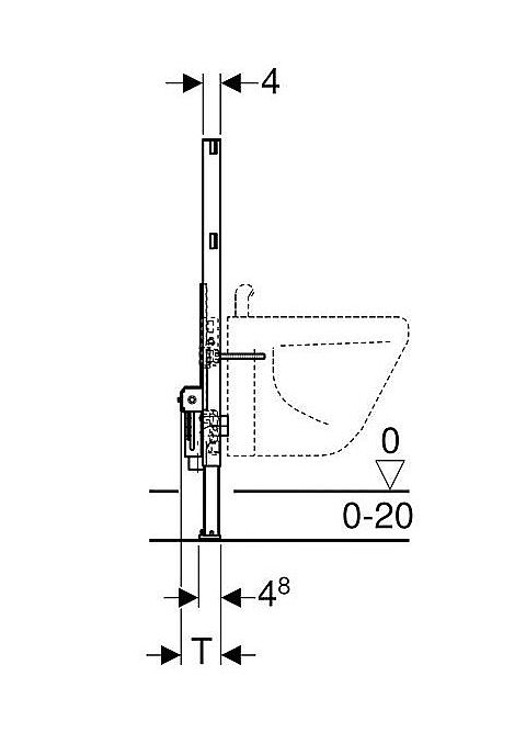 GEBERIT Duofix 111.515.00.1 bidet v.82cm