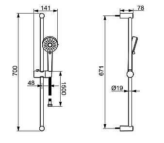 HANSA BASIC 55780133 sprchová souprava -3 proudy