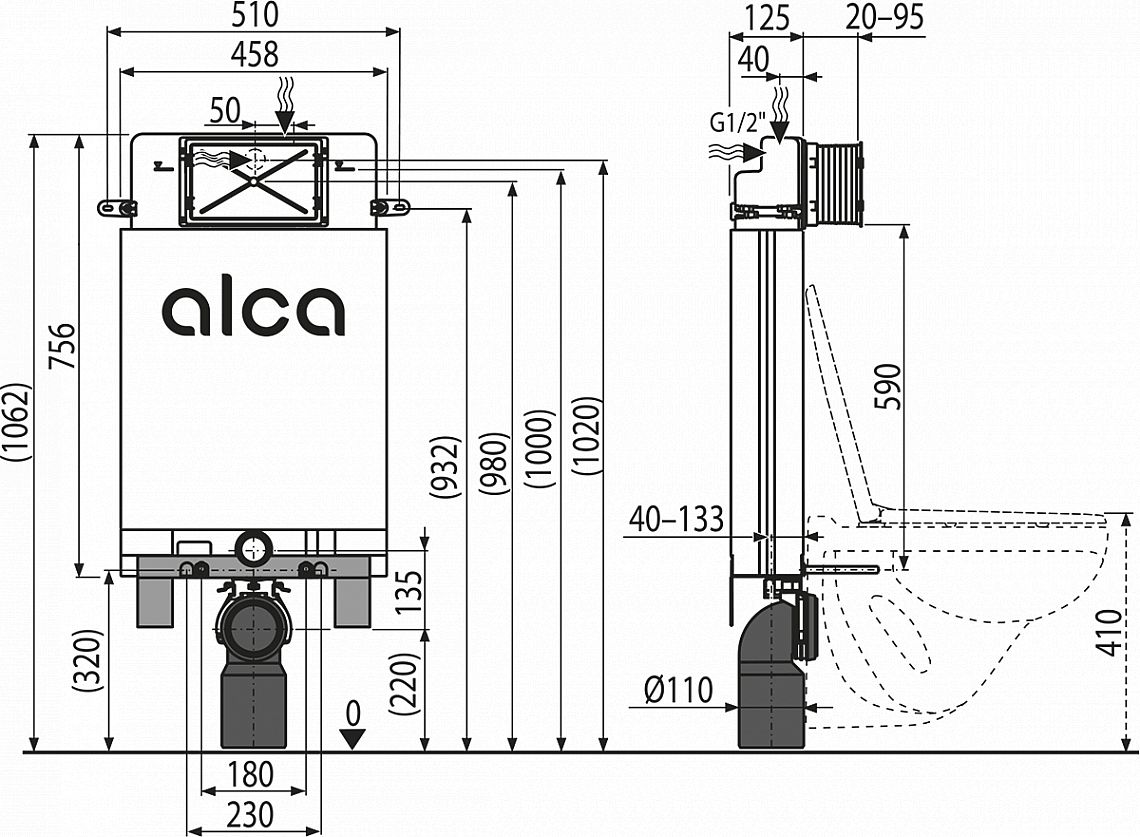 Alcadrain AM100/1000 modul pro zazdění