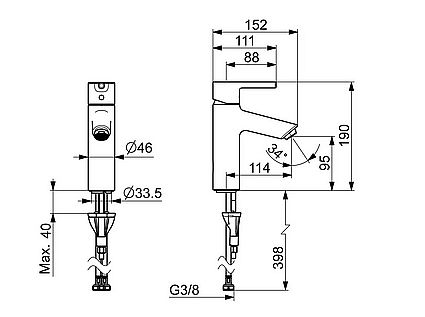 HANSA VANTIS XL 52372267 umyvadlová baterie