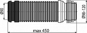 Alcadrain M9006 flexi odpadu 90/110