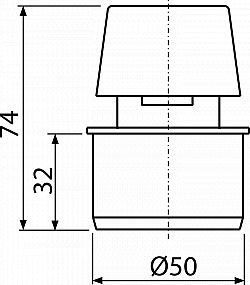 Alcadrain APH50 přivzdušňovací hlavice DN50