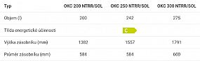 Dražice OKC 250 NTRR/SOL solární zásobník teplé vody, stojatý 1109913101