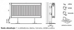 Korado Z-U210 stojánková konzole vnější