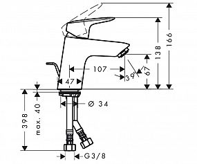 Hansgrohe Logis 71071000 baterie umyvadlová páková