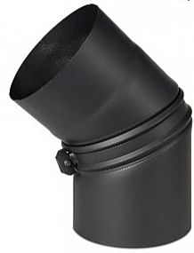 Kouřovod koleno otočné 130/ stavitelné 0-45st. 1,5mm, černé A97.041341