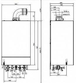 Viessmann Vitodens 100-W B1HF kondenzační kotel - topný 3,2-25kW, Z020620