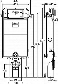 Viega Prevista Pure 771928 1070 WC modul na zazdění