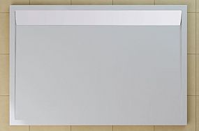 Ronal ILA WIA800900404 sprchová vanička z litého mramoru, obdélník 90x80x3 cm, bílá