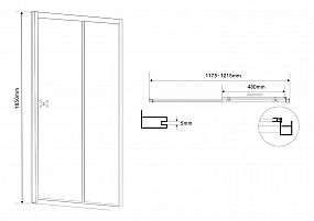 SAPHO AQUALINE AMADEO obdélníkový sprchový kout 1200x900 mm, L/P varianta, sklo Brick, BTS120BTP90