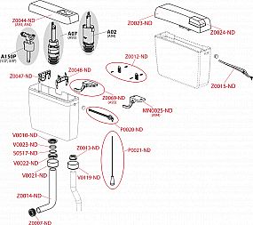 Alcadrain A93 univerzální WC nádržka UNI DUAL 1/2“