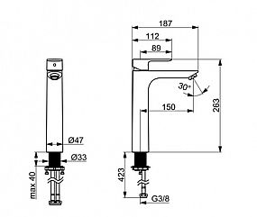 HANSA BASIC 55472203 vodovodní baterie pro umyvadlovou mísu