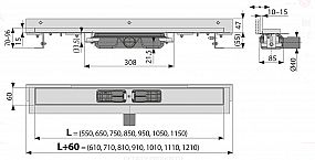 Alcadrain APZ104 950 podlahový žlab