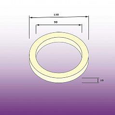 Těsnění G4/100 těsnění mezi kombi nádrž a mísu, k závěs.pisoárům a umývadlům - pěnový poreten, typ D, Teplice,115x90x10