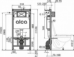 Alcadrain AM101/1120 sádromodul