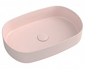 SAPHO ISVEA INFINITY OVAL keramické umyvadlo na desku, 55x36cm, růžová Salmon,  10NF65055-2S