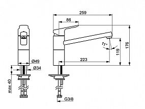 HANSA BASIC 55482203 kuchyňská vodovodní baterie