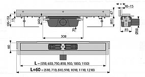 Alcadrain APZ4 1150 podlahový žlab