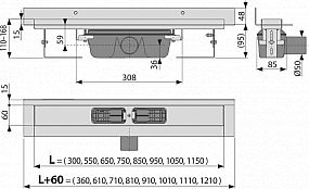 Alcadrain APZ16 1150 podlahový žlab