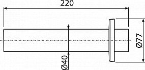 Alcadrain P046 trubka s rozetou 40