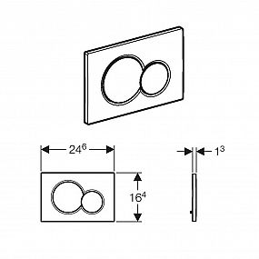 GEBERIT Sigma01 115.770.21.5 tlačítko pro 2 množství splachování: Pochromovaná lesklá