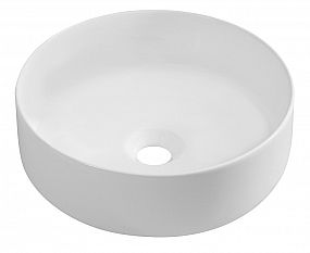 SAPHO ISVEA INFINITY ROUND keramické umyvadlo na desku, průměr 36cm, bílá mat,  10NF65036-2L